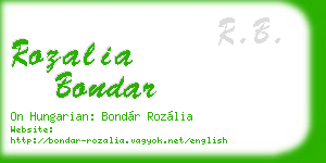 rozalia bondar business card