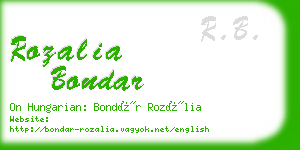 rozalia bondar business card